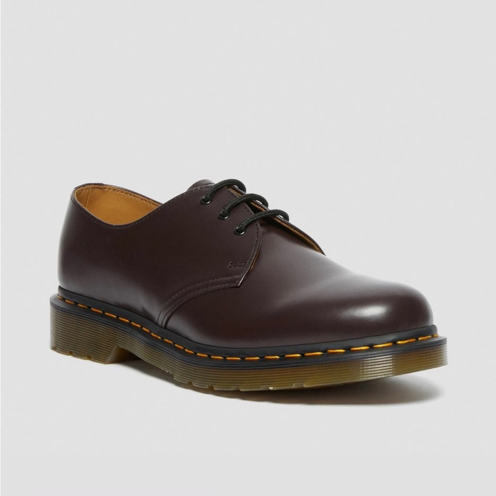 Dr. Martens leather burgundy Oxford shoes